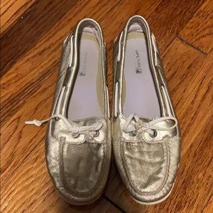 Sperry gold boat shoes